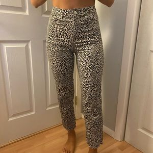 H&M cheetah pants